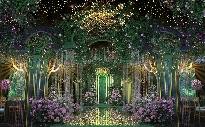 丽水奇妙森林婚礼堂效果展示