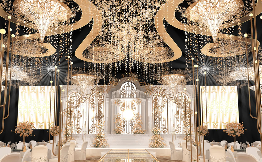 丽水花木兰喜事汇金色大厅效果展示